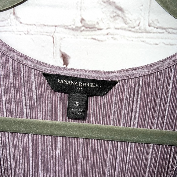 🚫SOLD! |•BANANA REPUBLIC•| Mauve Dress Gathered Tank Top - Picture 9 of 12